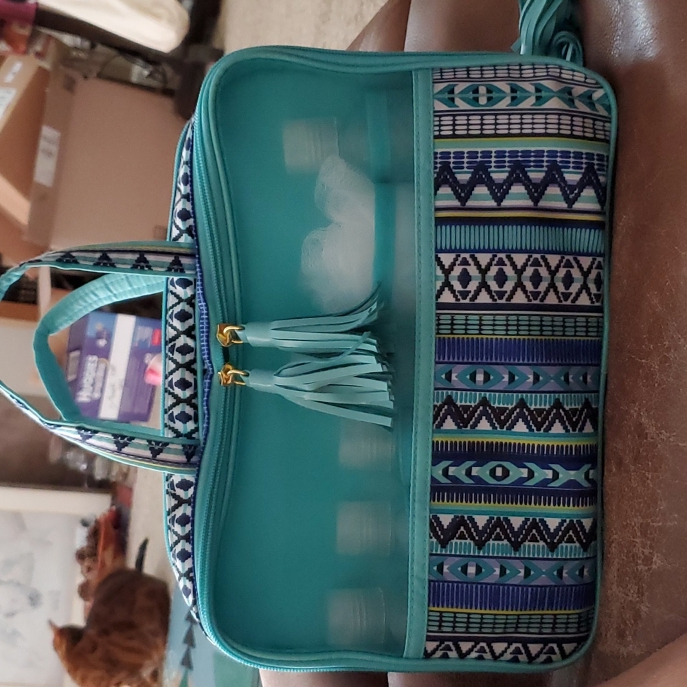 New toiletries bag.  Containers for shampoo, conditioner, lotion,etc.